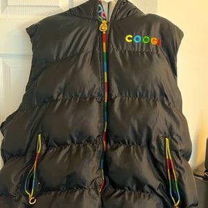 Coogi zip up vest sleeveless puffer